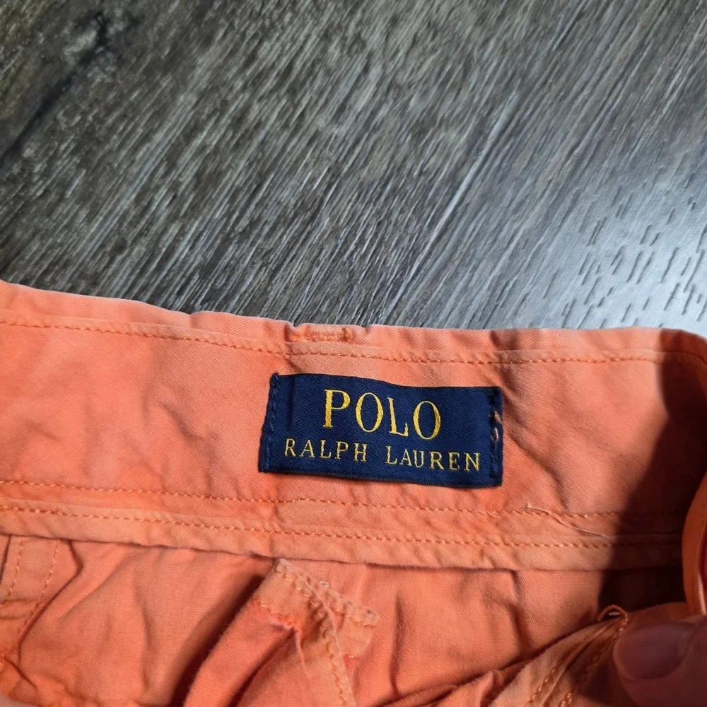 Polo Ralph Lauren Mens 32 Classic‎ Fit Chino Shorts Coral Orange Pima Cotton 9in